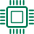 Microprocessor green icon Microprocessor green icon