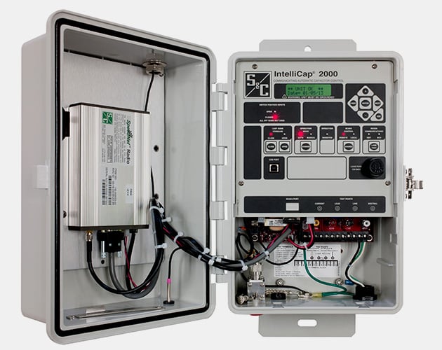 alternative to electromechanical capacitor controls for the control of pole-mounted and pad-mounted switched capacitor banks in electric distribution systems electromechanical capacitor controls, alternative to electromechanical capacitor controls, intellicap control, capacitor bank control